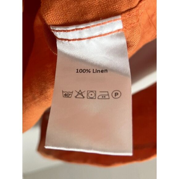 Todd Snyder Orange Casual Button Down Shirt - Picture 3 of 7